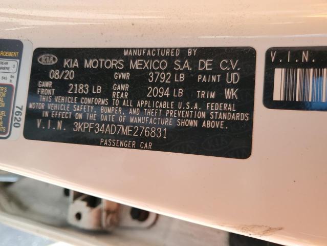 3KPF34AD7ME276831 KIA Forte Gt Line