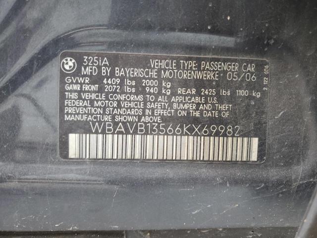 WBAVB13566KX69982 BMW 325 I