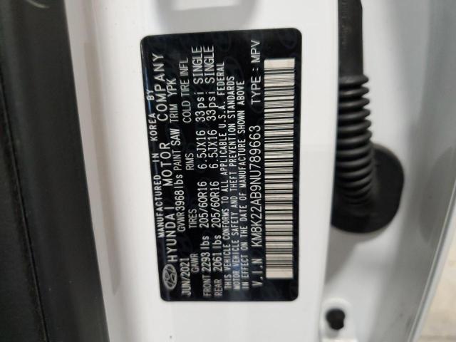KM8K22AB9NU789663 Hyundai Kona Sel