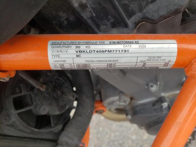 2015 KTM 690 DUKE VBKLDT405FM771731