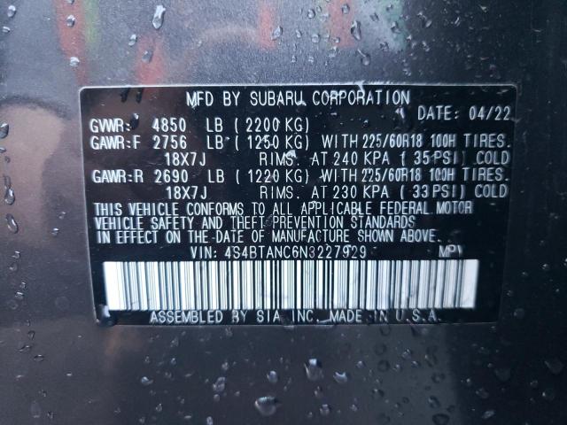 4S4BTANC6N3227929 Subaru Outback Limited
