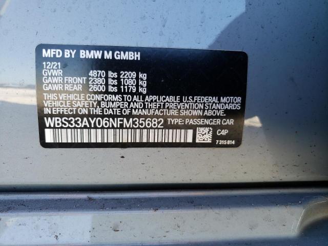 2022 BMW M3 COMPETI - WBS33AY06NFM35682