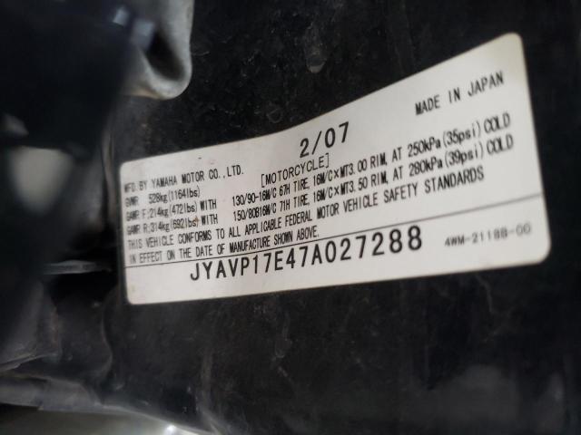 2007 YAMAHA XV1700 A JYAVP17E47A027288
