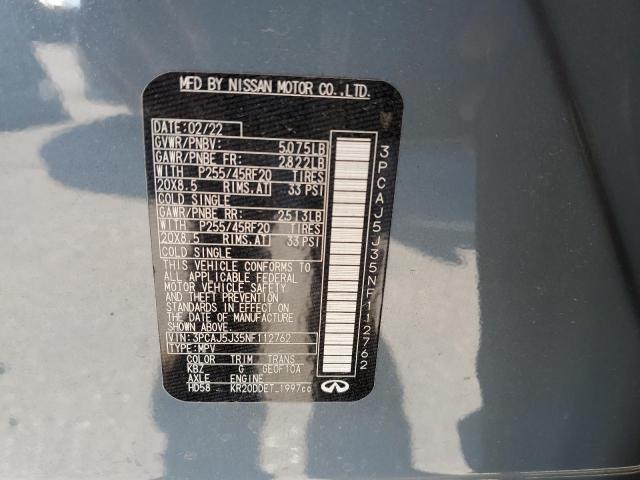 2022 INFINITI QX55 LUXE - 3PCAJ5J35NF112762