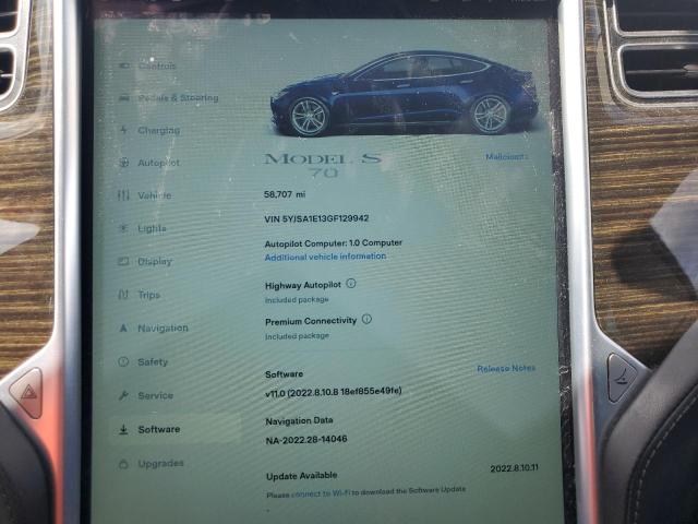 5YJSA1E13GF129942 Tesla MODEL S