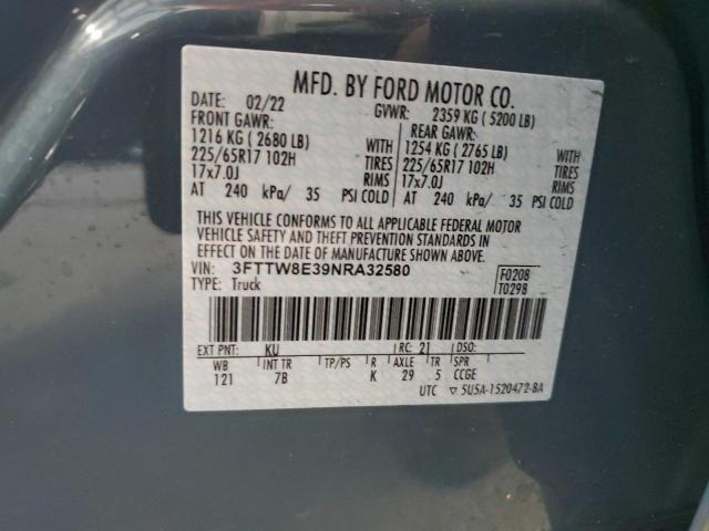 2022 FORD MAVERICK X - 3FTTW8E39NRA32580