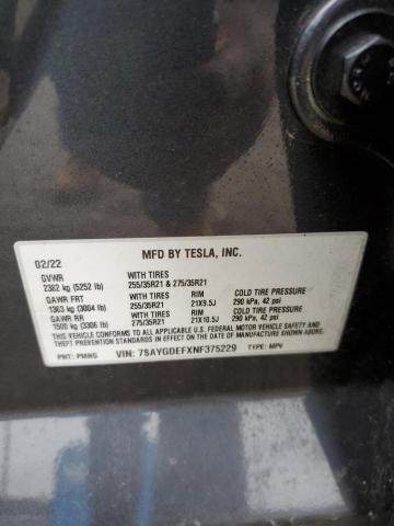 7SAYGDEFXNF375229 Tesla Model Y  10