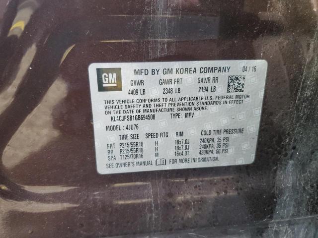 2016 BUICK ENCORE CON - KL4CJFSB1GB694508