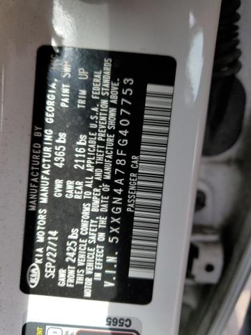 5XXGN4A78FG407753 KIA OPTIMA EX