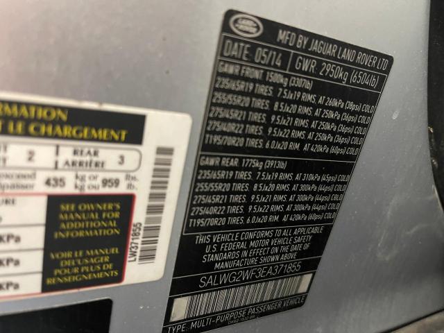SALWG2WF3EA371855 Land Rover Range Rover Sport Se