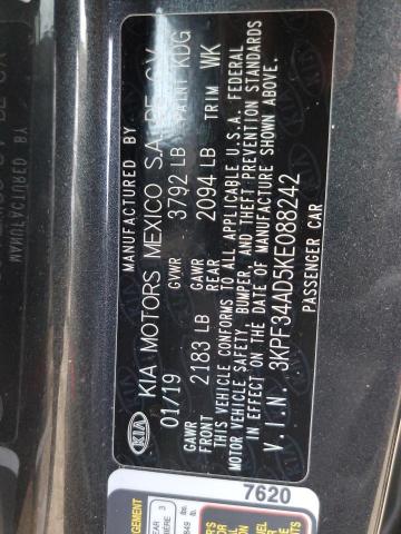 3KPF34AD5KE088242 KIA Forte Gt Line