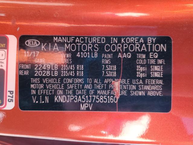 VIN KNDJP3A51J7585160 2018 KIA Soul, + no.12