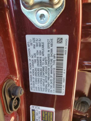 2017 HONDA CR-V EXL - 2HKRW2H82HH672135