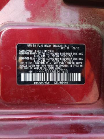 JF2GPABC0G8347638 Subaru Crosstrek Premium