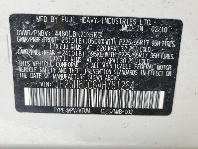 JF2SH6DC6AH781264 Subaru Forester