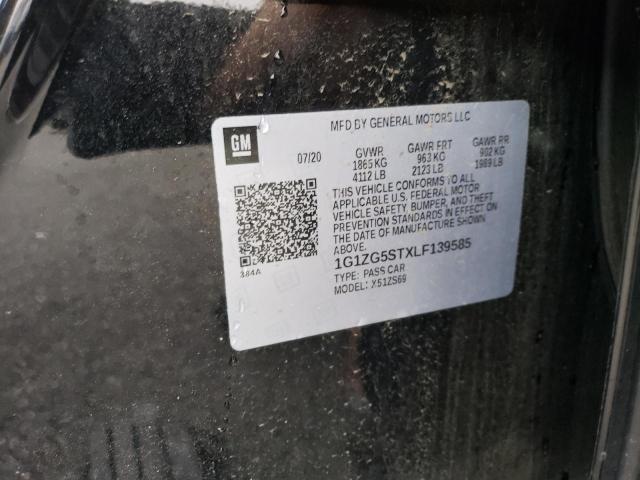 2020 CHEVROLET MALIBU RS 1G1ZG5STXLF139585