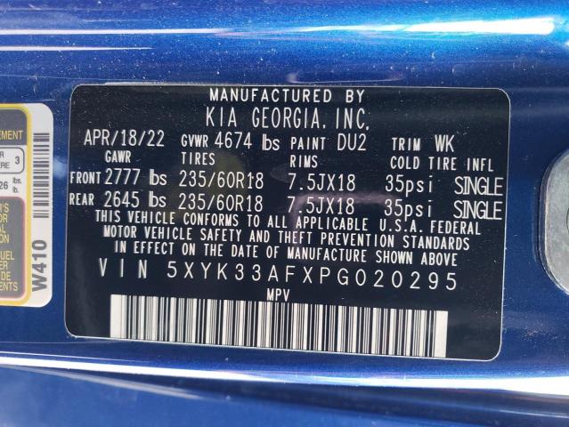 5XYK33AFXPG020295 KIA Sportage Ex