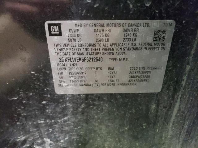 2015 GMC TERRAIN SL - 2GKFLWEK5F6212640