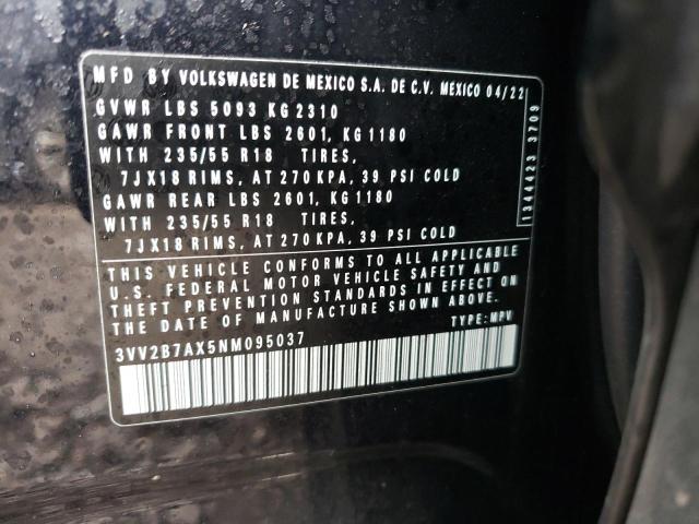 2022 VOLKSWAGEN TIGUAN SE - 3VV2B7AX5NM095037