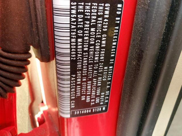 2015 VOLKSWAGEN BEETLE TDI 3VW5A7AT9FM804692