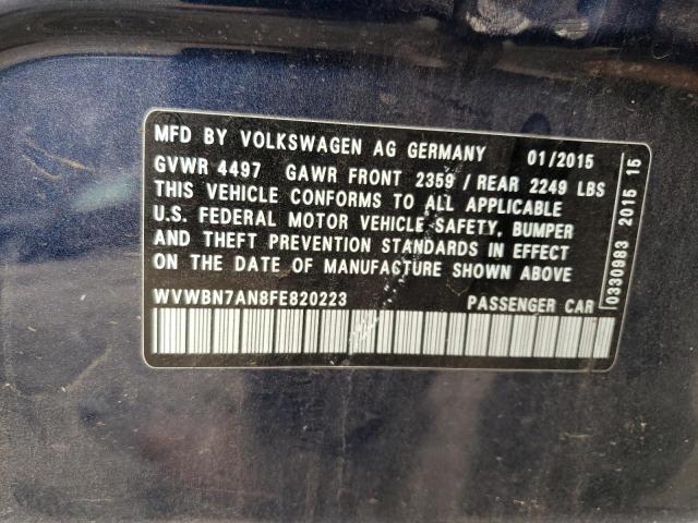 2015 VOLKSWAGEN CC SPORT - WVWBN7AN8FE820223