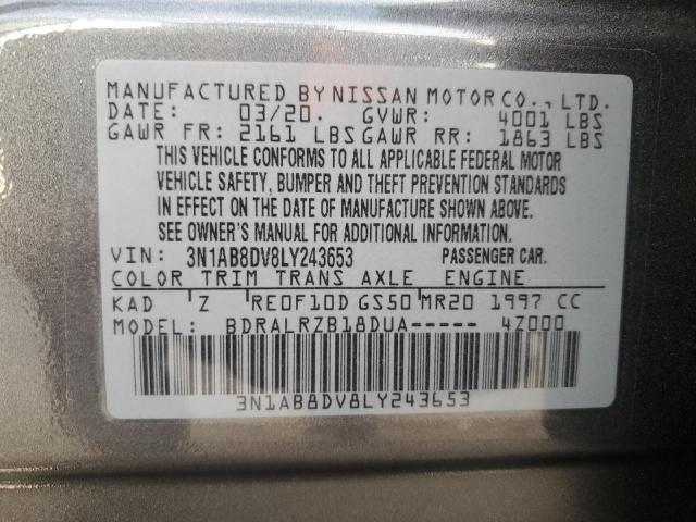 3N1AB8DV8LY243653 Nissan SENTRA SR