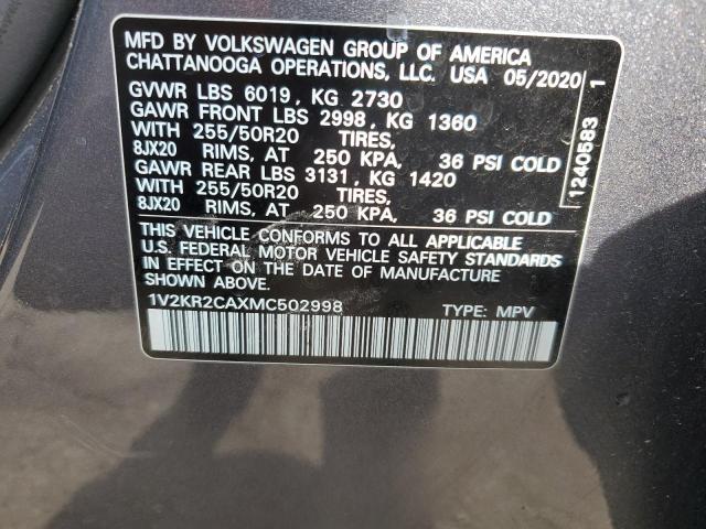 2021 VOLKSWAGEN ATLAS SE - 1V2KR2CAXMC502998