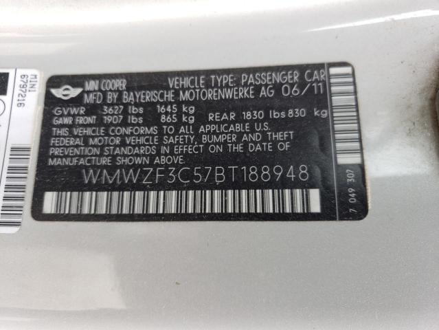 WMWZF3C57BT188948 Mini Cooper