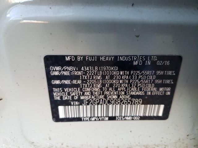 JF2GPADC9G8265789 Subaru Crosstrek Premium