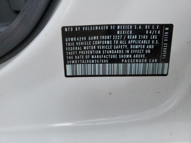 2016 VOLKSWAGEN JETTA SPOR - 3VWD17AJ0GM357505