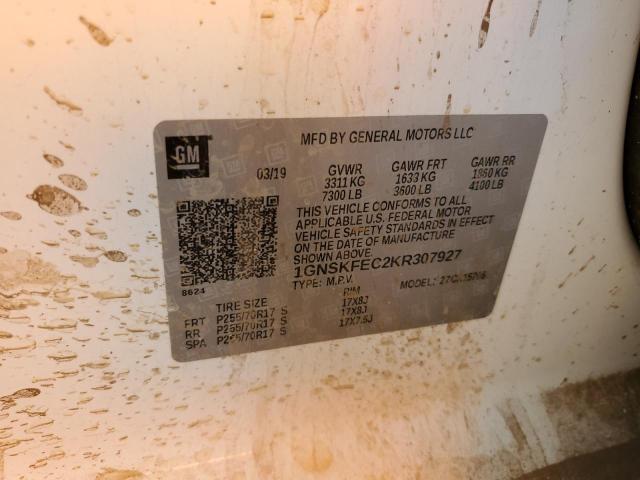 2019 CHEVROLET TAHOE SPEC 1GNSKFEC2KR307927