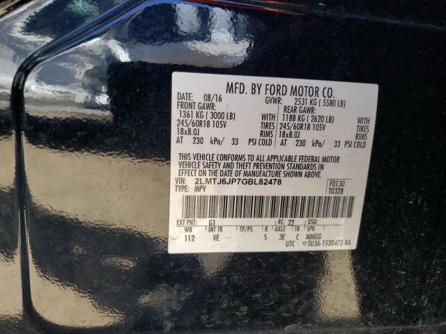 2016 LINCOLN MKX PREMIE - 2LMTJ6JP7GBL82478