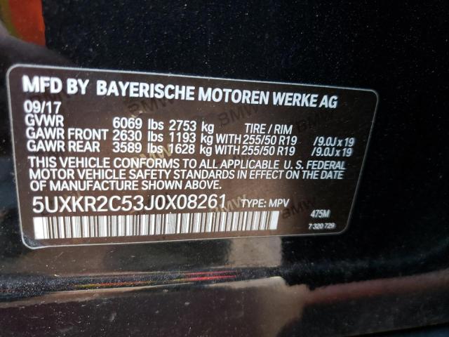 2018 BMW X5 SDRIVE3 - 5UXKR2C53J0X08261
