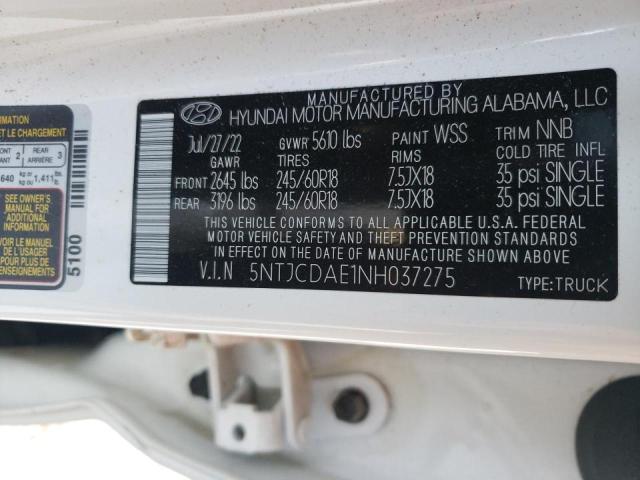 2022 HYUNDAI SANTA CRUZ - 5NTJCDAE1NH037275