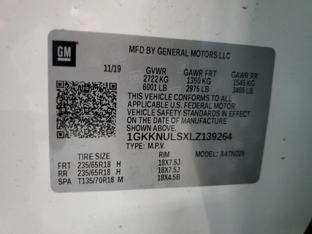 1GKKNULSXLZ139264 GMC Acadia