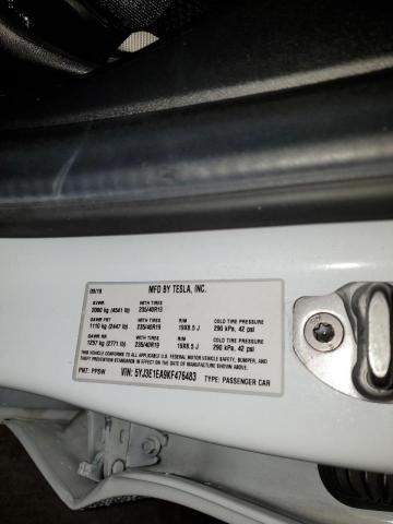 5YJ3E1EA9KF476483 Tesla MODEL 3