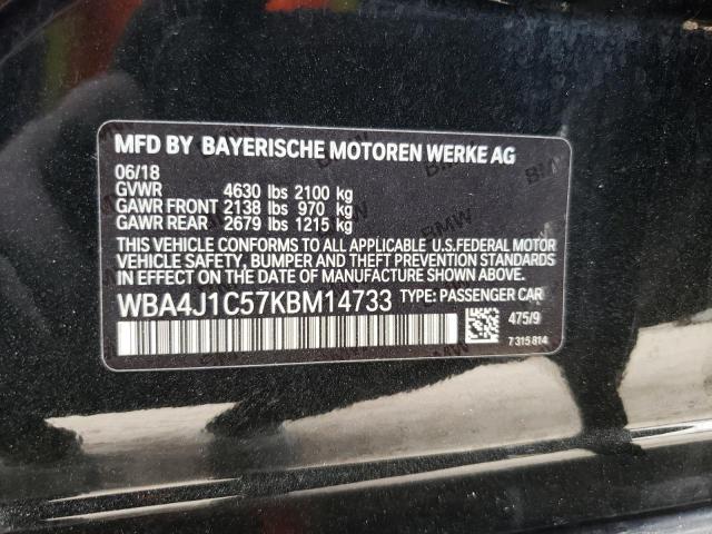 2019 BMW 430I GRAN - WBA4J1C57KBM14733