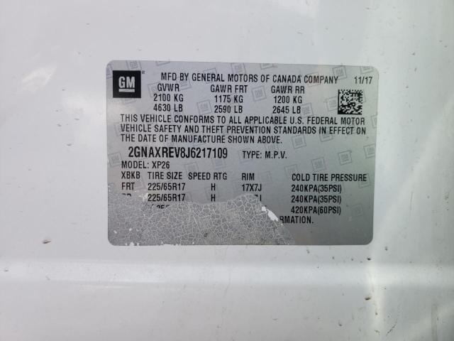 2018 CHEVROLET EQUINOX LS - 2GNAXREV8J6217109