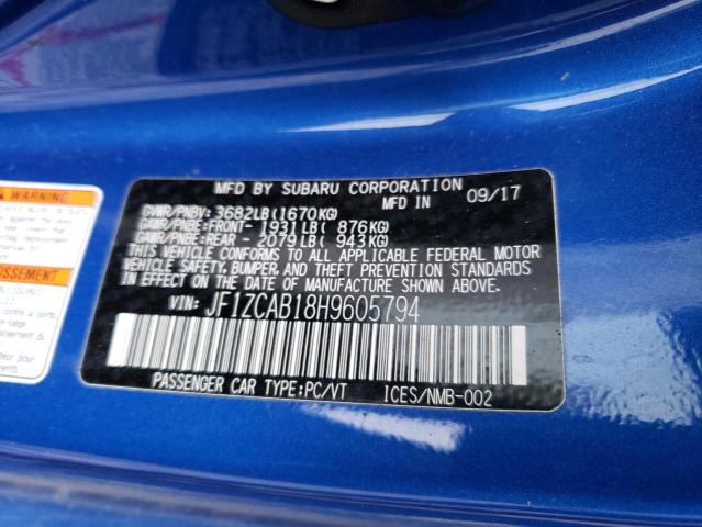 JF1ZCAB18H9605794 Subaru BRZ