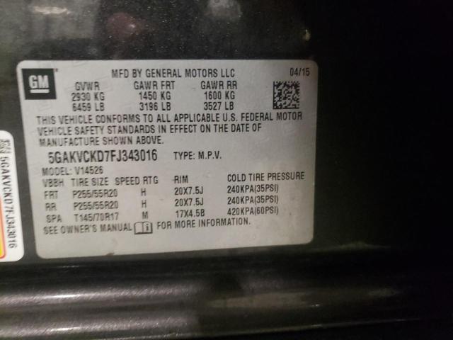 2015 BUICK ENCLAVE - 5GAKVCKD7FJ343016