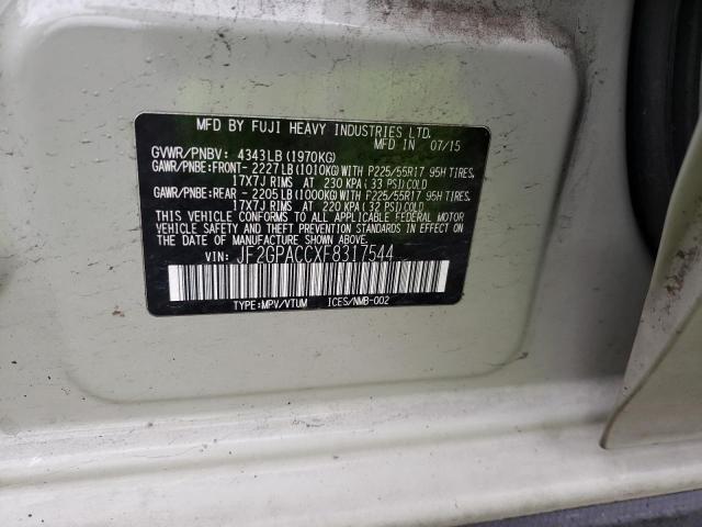 JF2GPACCXF8317544 Subaru Xv Crosstrek 2.0 Premium