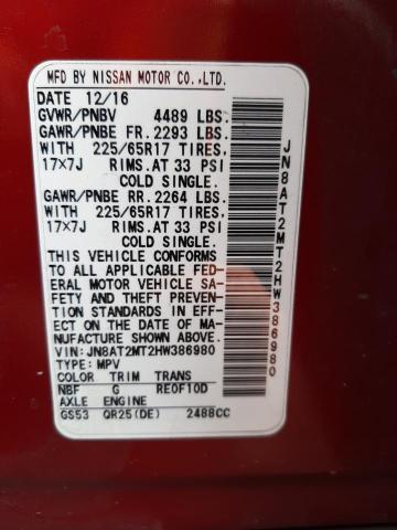 JN8AT2MT2HW386980 Nissan ROGUE S