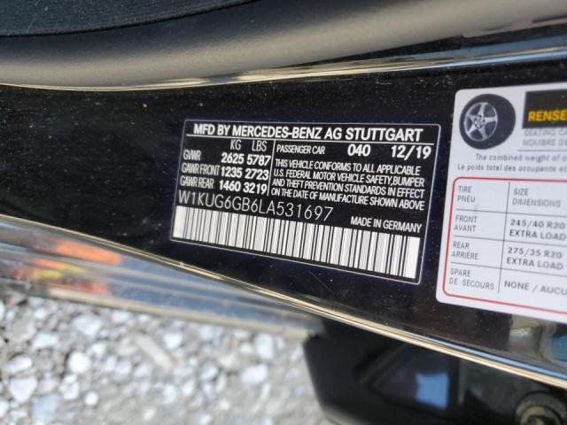 2020 MERCEDES-BENZ S 450 W1KUG6GB6LA531697