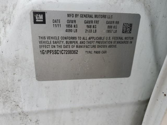 2012 CHEVROLET CRUZE LT - 1G1PF5SC1C7208362