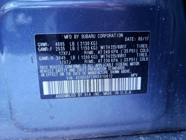 2017 SUBARU OUTBACK 2. - 4S4BSAFC8H3410612