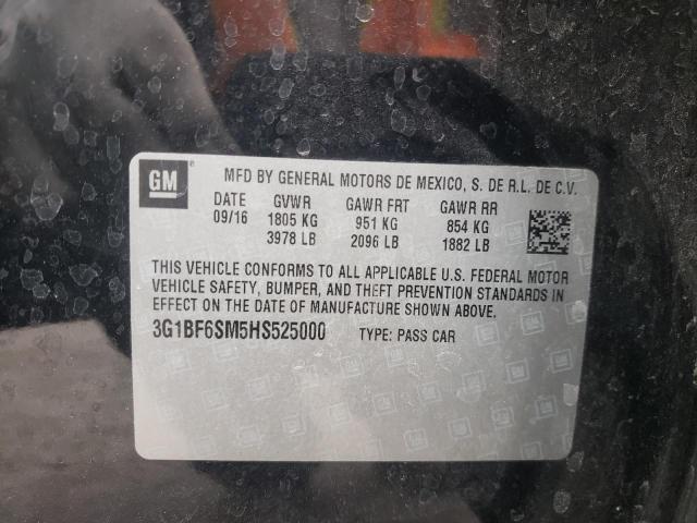 2017 CHEVROLET CRUZE PREM 3G1BF6SM5HS525000