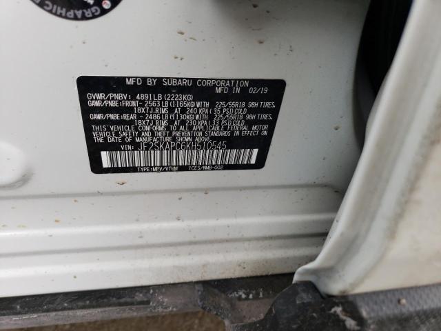 2019 SUBARU FORESTER S - JF2SKAPC6KH510545