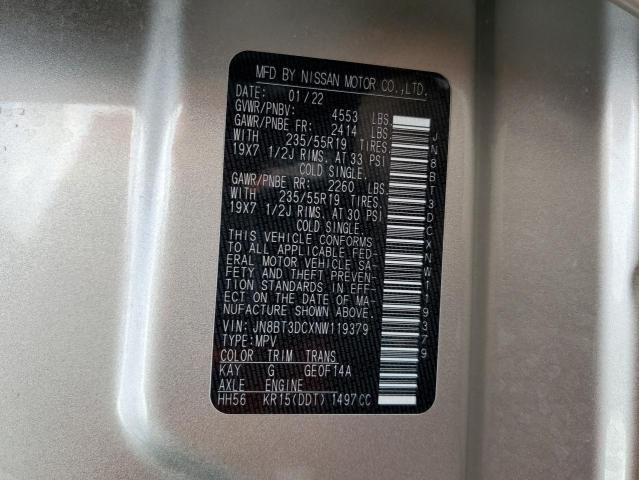 2022 NISSAN ROGUE PLAT JN8BT3DCXNW119379