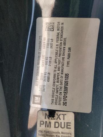 2015 CHEVROLET CAMARO LT - 2G1FD1E38F9261035