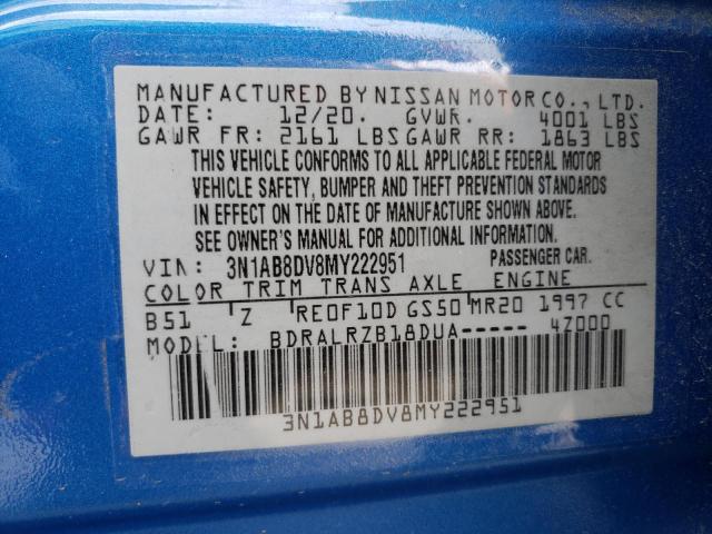 2021 NISSAN SENTRA SR 3N1AB8DV8MY222951